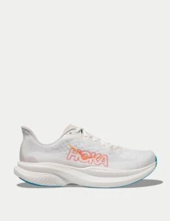 Hoka Mach 6 Road Running Shoes - White/Nimbus Cloud