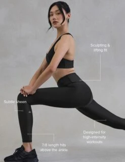 7/8 High Waisted Airlift Legging - Black -The Sports Edit Store 78 Airlift Legging Alo Yoga