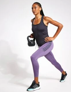 ADIDAS DailyRun 3-Stripes 7/8 Leggings - Shadow Violet -The Sports Edit Store 8021S Adidas DailyRun 3 Stripe 7 8 Tight IJ6857 shadow violet 0001