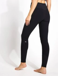 High Waisted Alosoft Lounge Legging - Black 8 High Waisted Alosoft Lounge Legging - Black -The Sports Edit Store ALO High Waisted AloSoft Lounge Legging REL303 Black 0022