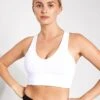 Alo Yoga Airbrush Real Bra Tank in White -The Sports Edit Store ALO real bra tank white 0003
