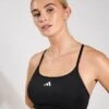 ADIDAS Aeroreact Training 3-Stripes Bra - Black -The Sports Edit Store Adidas AERCT LIGHT SUPPORT BRA BLACK JF3344 0005