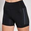 ADIDAS Optime 3-Stripes 1/4 Short Leggings - Black