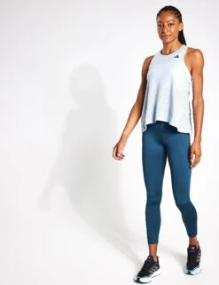 ADIDAS Run Icons Made With Nature Running Tank Top - Wonder Blue -The Sports Edit Store Adidas Run Icons Made with Nature Tank HY6953 wonder blue 0010