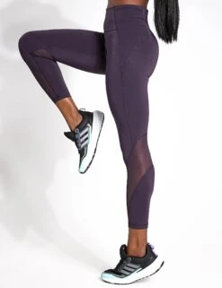 ADIDAS Tailored HIIT Training 7/8 Leggings - Aurora Black -The Sports Edit Store Adidas TLRDIM LUX ZIP BLACK IL2911 Black 0008