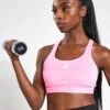 Adidas TLRDREACT Training High-Support Bra in Bliss Pink