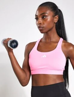 Adidas TLRDREACT Training High-Support Bra in Bliss Pink