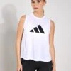 ADIDAS Train Essentials Big Performance Logo Training Tank Top - White/Black 1 ADIDAS Train Essentials Big Performance Logo Training Tank Top - White/Black -The Sports Edit Store Adidas TR ES LOGO TANK WHITE BLACK IT0540 0001