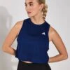 ADIDAS Train Essentials Boxy Workout Tank Top - Dark Blue -The Sports Edit Store Adidas TRAIN ESSENTIALS TANK DKBLUE JF1027 0006
