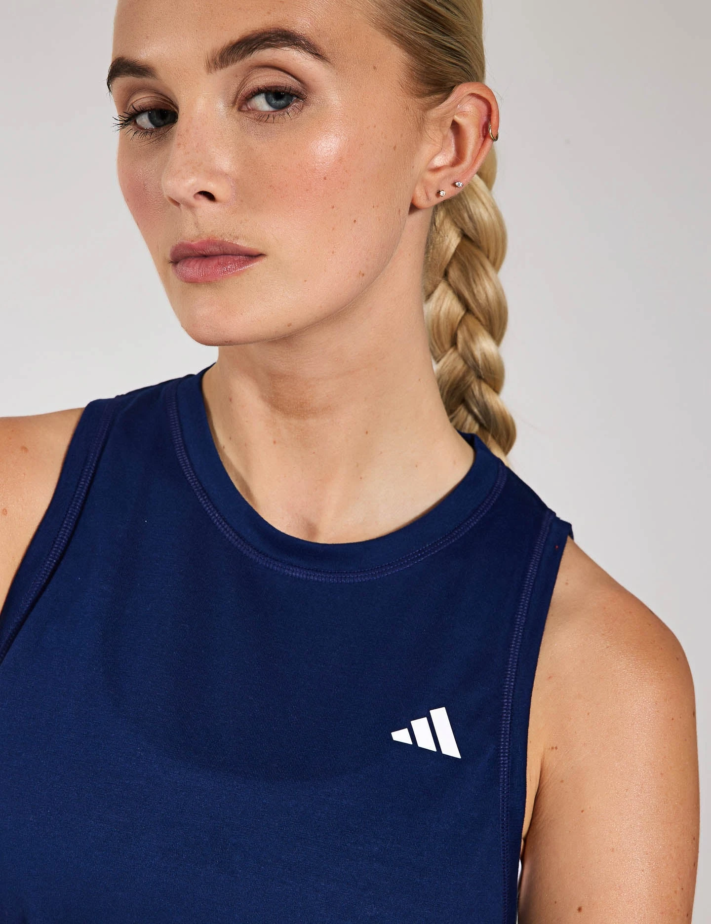 ADIDAS Train Essentials Boxy Workout Tank Top - Dark Blue 5 ADIDAS Train Essentials Boxy Workout Tank Top - Dark Blue - Image 3