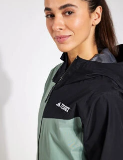 ADIDAS Terrex Multi 2.5L RAIN.RDY Jacket - Silver Green/Black 8 ADIDAS Terrex Multi 2.5L RAIN.RDY Jacket - Silver Green/Black -The Sports Edit Store Adidas W MT 2 5L RDY J SILGRN BLACK IP1510 GREEN 0019