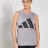 ADIDAS Essentials Winners Tank Top - Solid Grey/Black -The Sports Edit Store Adidas W WINNERS TANK MGSOGR BLACK JG8715 0005
