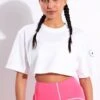 Future Playground Crop Top - White -The Sports Edit Store Adidas x Stella McCartney aSMC CROP TEE GL7339 White 0004