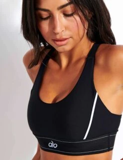 Airlift Suit Up Bra - Black -The Sports Edit Store Alo Yoga AIRLIFT SUIT UP BRA W9360R BLACK 0035