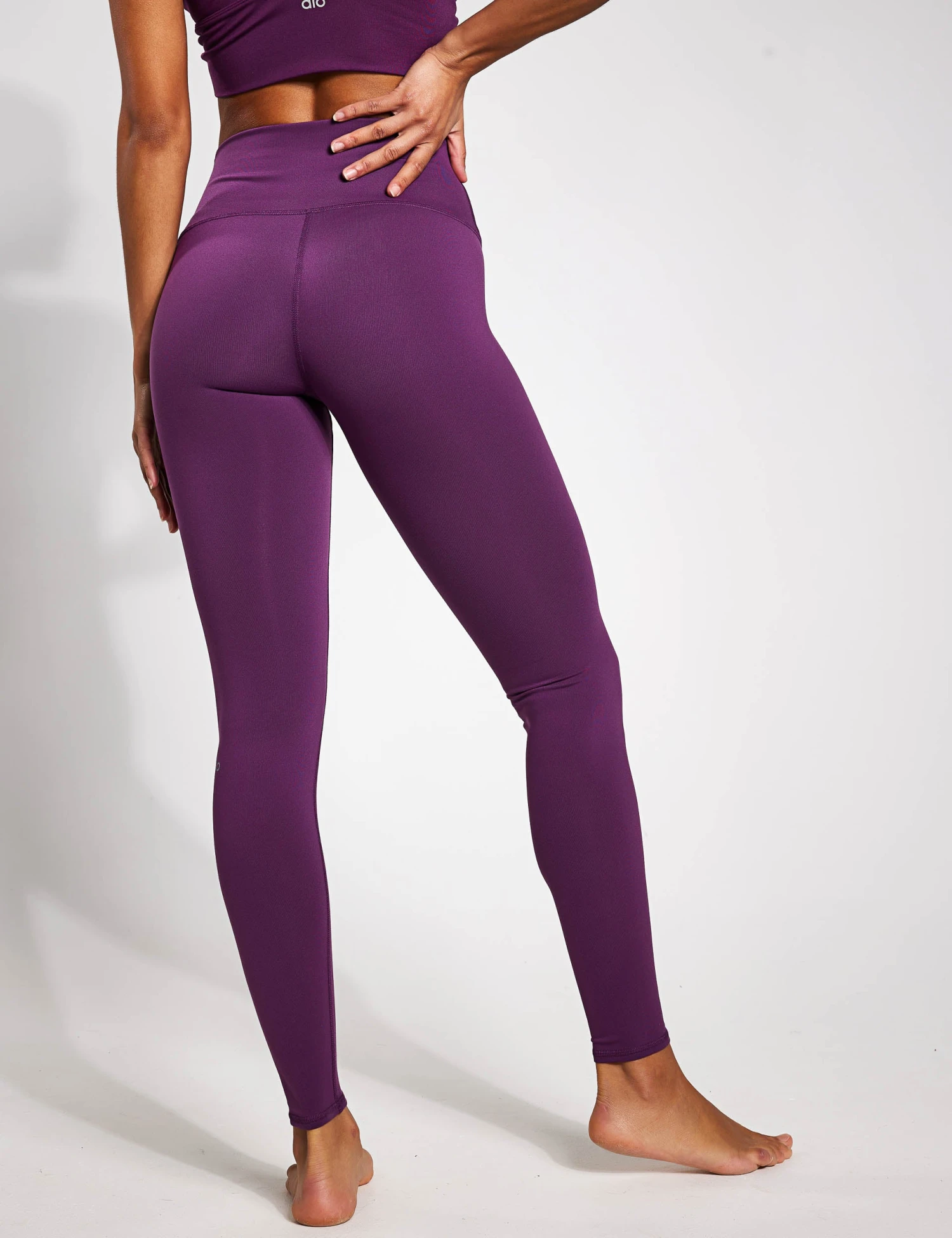 High Waisted Airbrush Legging - Dark Plum 4 High Waisted Airbrush Legging - Dark Plum - Image 2