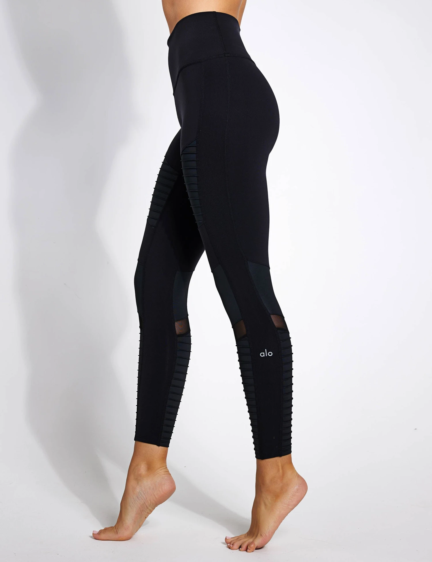 High Waisted Moto Legging Black/Glossy 5 High Waisted Moto Legging Black/Glossy - Image 3