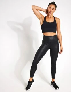 Beyond Yoga Leatherette High Waisted Midi Legging - Black Leatherette Foil 8 Beyond Yoga Leatherette High Waisted Midi Legging - Black Leatherette Foil -The Sports Edit Store BEYOND YOGA Leatherette High Waisted Midi Legging FC3243 Black Leatherette Foil 0002