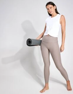 Beyond Yoga Spacedye Caught In The Midi High Waisted Legging - Birch Heather -The Sports Edit Store BEYOND YOGA Spacedye Caught In The Midi High Waisted Legging SD3243 Birch Heather 0001