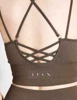 Born India Seamless Bra - Walnut -The Sports Edit Store BORN India seamless bra walnut 0030