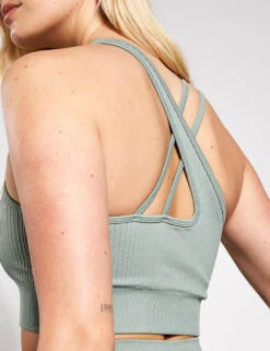 Born Nilay Seamless Bra - Sage -The Sports Edit Store BORN Nilay Seamless Bra I22SM79 BS Sage 0035