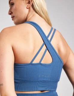 Born Nilay Seamless Bra - Vintage Blue -The Sports Edit Store BORN Nilay Seamless Bra I22SM79 BVB Vintage Blue 00311