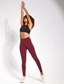Born Saril Perf Legging - Bordeaux -The Sports Edit Store BORN Saril Perf Legging O22CS41 L B Bordeaux 0002