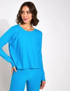 Beyond Yoga Featherweight Daydreamer Pullover - Cali Blue Heather