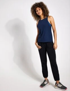 Beyond Yoga Featherweight Rebalance Tank - Nocturnal Navy -The Sports Edit Store Beyond Yoga CF Featherweight ReBalance Tank LWSD4612 Nocturnal Navy 0011