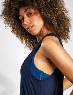 Beyond Yoga Featherweight Rebalance Tank - Nocturnal Navy -The Sports Edit Store Beyond Yoga CF Featherweight ReBalance Tank LWSD4612 Nocturnal Navy 0024
