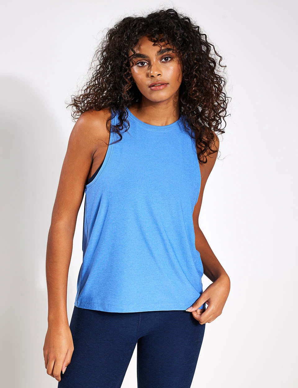 Beyond Yoga Featherweight Rebalance Tank - Sky Blue Heather 3 Beyond Yoga Featherweight Rebalance Tank - Sky Blue Heather