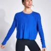 Beyond Yoga Featherweight Daydreamer Pullover - Electric Royal Heather -The Sports Edit Store Beyond Yoga Featherweight Daydreamer Pullover LWSD7792 Electric Royal Heather 0008