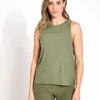 Beyond Yoga Featherweight Rebalance Tank - Moss Green Heather
