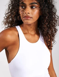 Beyond Yoga Spacedye Refocus Cropped Tank - Cloud White -The Sports Edit Store Beyond Yoga SPACEDYE REFOCUS CROPPED TANK SD4671WHI CLOUD WHITE 0019