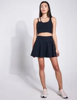 Beyond Yoga Spacedye Hot Shot Circle Skort - Darkest Night -The Sports Edit Store Beyond Yoga Spacedye Hot Shot Circle Skirt SD5124 Darkest Night 0011