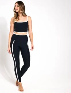 Beyond Yoga Spacedye New Moves High Cropped Tank - Darkest Night/Cloud White -The Sports Edit Store Beyond Yoga Spacedye New Moves High Cropped Tank SD4679BLA S 0022