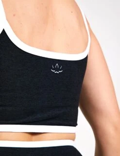 Beyond Yoga Spacedye New Moves High Cropped Tank - Darkest Night/Cloud White -The Sports Edit Store Beyond Yoga Spacedye New Moves High Cropped Tank SD4679BLA S 0040