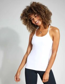 Beyond Yoga Spacedye Slim Racerback Cami - Cloud White