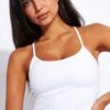 Beyond Yoga Spacedye Slim Racerback Cropped Tank - White Light 1 Beyond Yoga Spacedye Slim Racerback Cropped Tank - White Light -The Sports Edit Store Beyond Yoga Spacedye Slim Racerback Cropped Tank SD4382 White Light 0003
