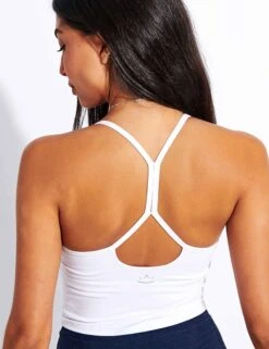 Beyond Yoga Spacedye Slim Racerback Cropped Tank - White Light -The Sports Edit Store Beyond Yoga Spacedye Slim Racerback Cropped Tank SD4382 White Light 0023