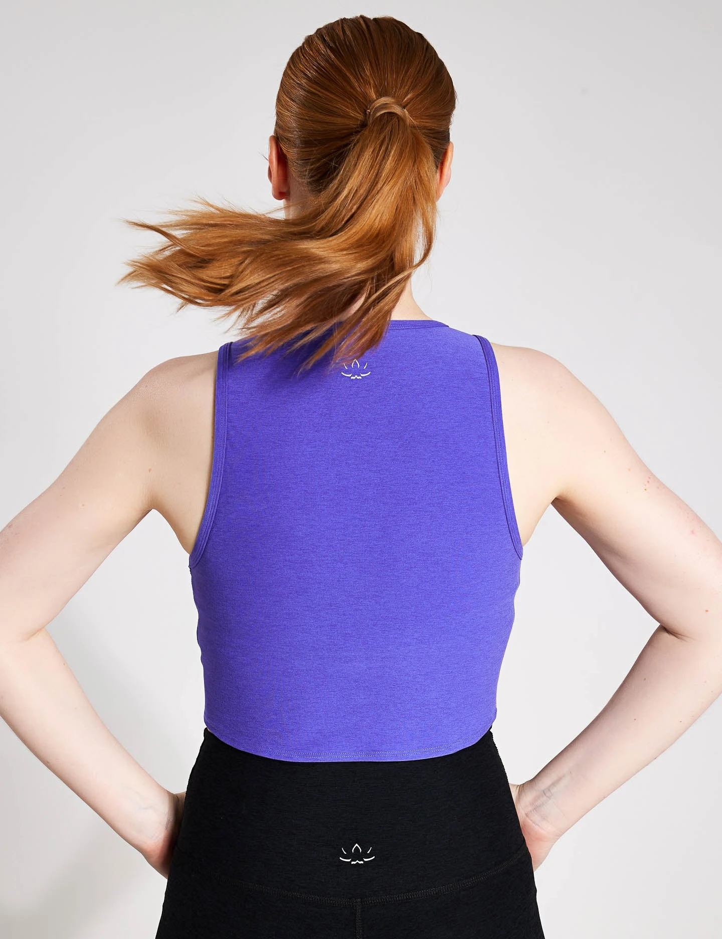 Beyond Yoga Spacedye Motivate Cropped Tank - Ultra Violet Heather 4 Beyond Yoga Spacedye Motivate Cropped Tank - Ultra Violet Heather - Image 2