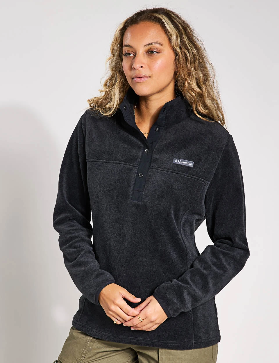 Columbia Women's Benton Springs Half Snap Pullover - Black 3 Columbia Women's Benton Springs Half Snap Pullover - Black
