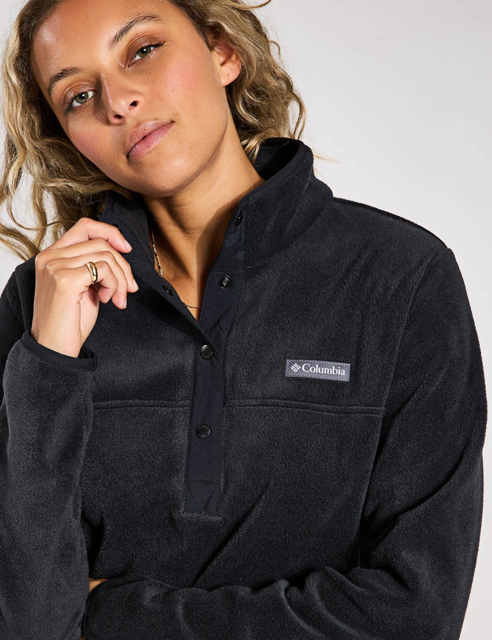 Columbia Women's Benton Springs Half Snap Pullover - Black 5 Columbia Women's Benton Springs Half Snap Pullover - Black - Image 3