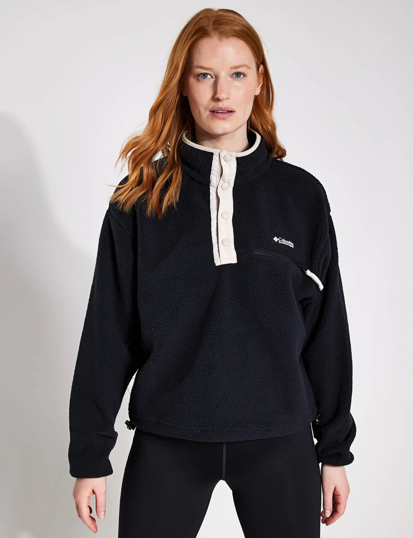 Columbia Helvetia Cropped Half Snap Fleece - Black 3 Columbia Helvetia Cropped Half Snap Fleece - Black