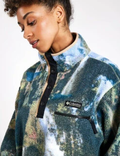 Columbia Helvetia Cropped Half Snap Fleece - Napa Green Chasing Falls Print/Black 8 Columbia Helvetia Cropped Half Snap Fleece - Napa Green Chasing Falls Print/Black -The Sports Edit Store Columbia Helvetia Cropped Half Snap 2014561388 Napa Green Chas 0004