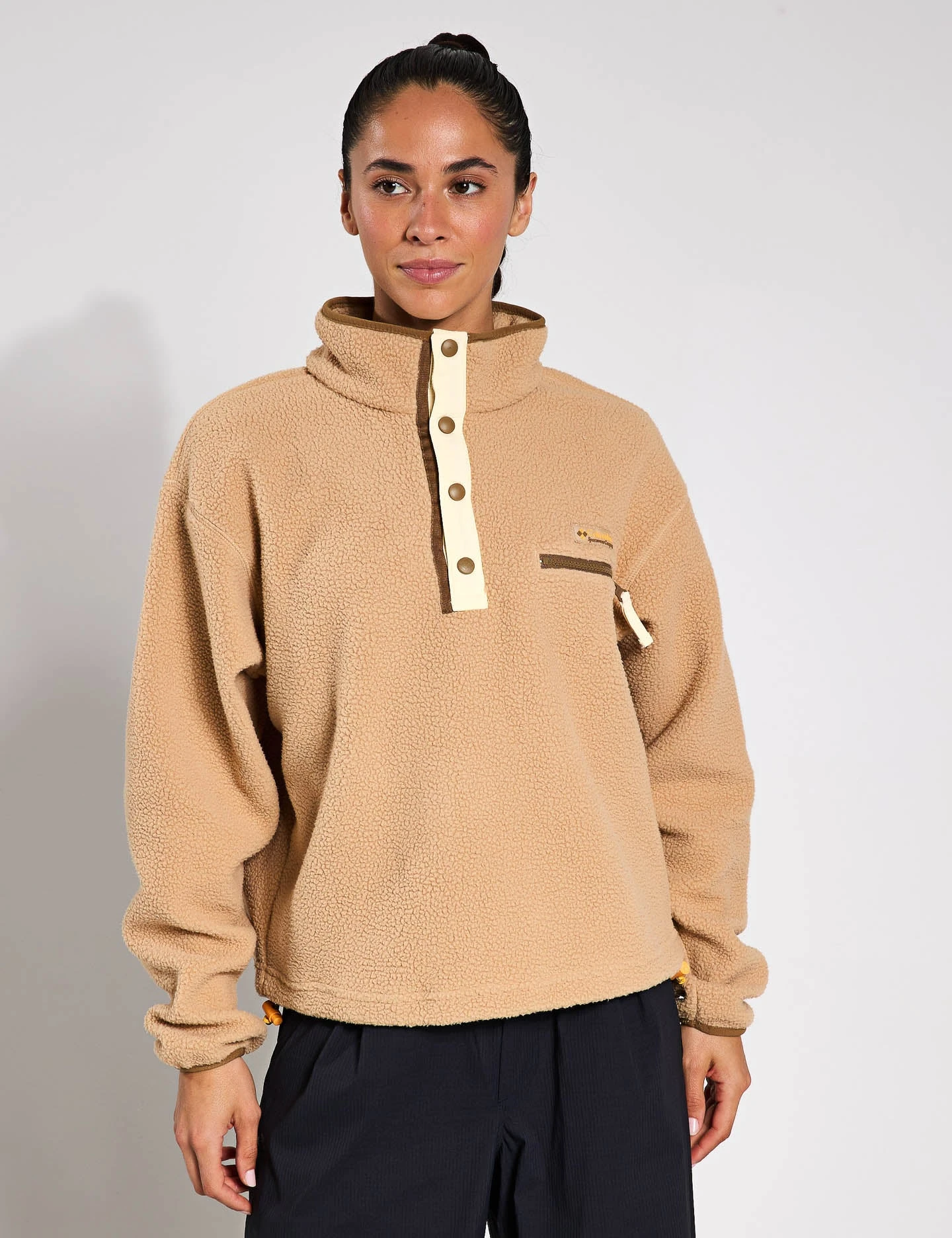 Columbia Helvetia II Cropped Sherpa Half Snap Fleece - Canoe 3 Columbia Helvetia II Cropped Sherpa Half Snap Fleece - Canoe
