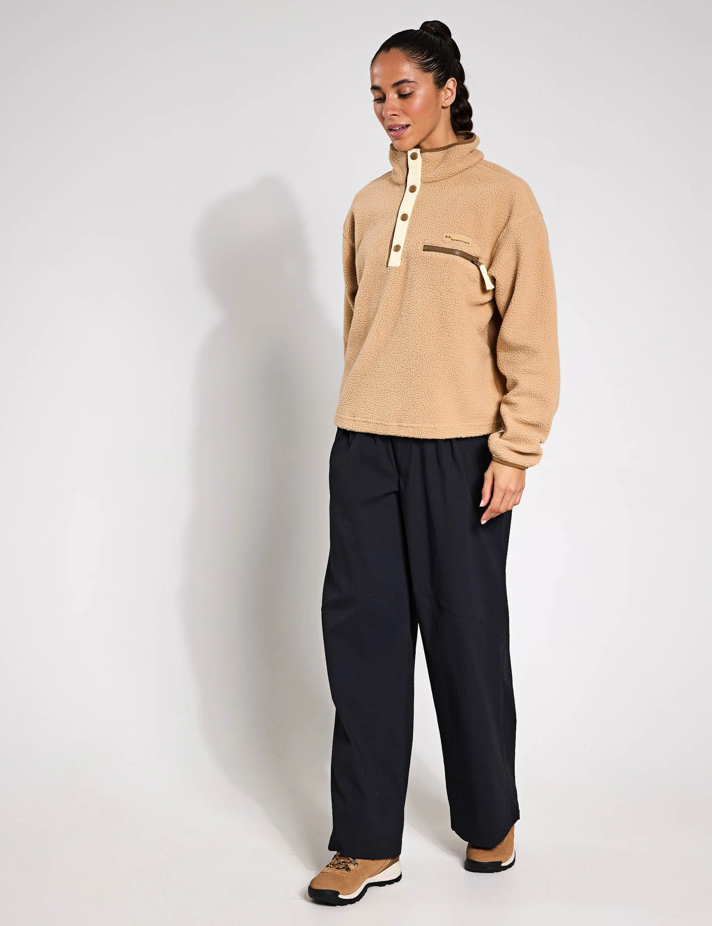 Columbia Helvetia II Cropped Sherpa Half Snap Fleece - Canoe 6 Columbia Helvetia II Cropped Sherpa Half Snap Fleece - Canoe - Image 4