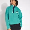 Columbia Helvetia II Cropped Sherpa Half Snap Fleece - Teal -The Sports Edit Store Columbia Helvetia II Cropped Half Snap Fleece 2092231330 Teal 0006