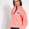 Columbia Helvetia II Cropped Sherpa Half Snap Fleece - Alpenglow -The Sports Edit Store Columbia Helvetia II Cropped Half Snap Fleece 2092231685 Alpenglow 0006