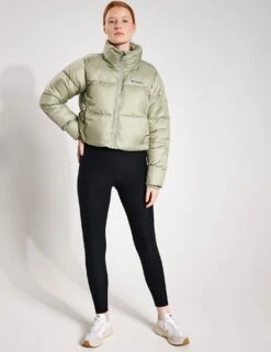 Columbia Puffect Cropped Puffer Jacket - Safari -The Sports Edit Store Columbia PUFFECTTM CROPPED JACKET 2002491 348 Safari 0010