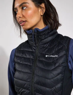 Columbia Powder Pass II Hybrid Puffer Gilet - Black -The Sports Edit Store Columbia Powder Pass II Hybrid Vest WP5236 010 0026